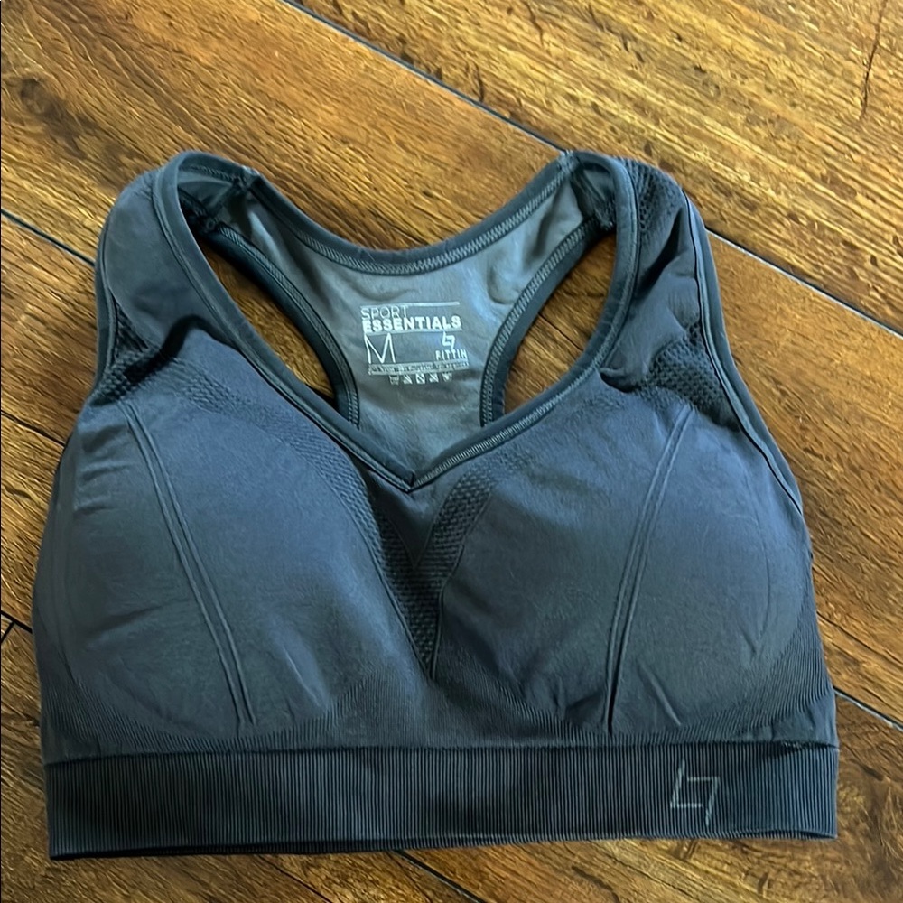 Black Racerback Sports Bra with Medium Support